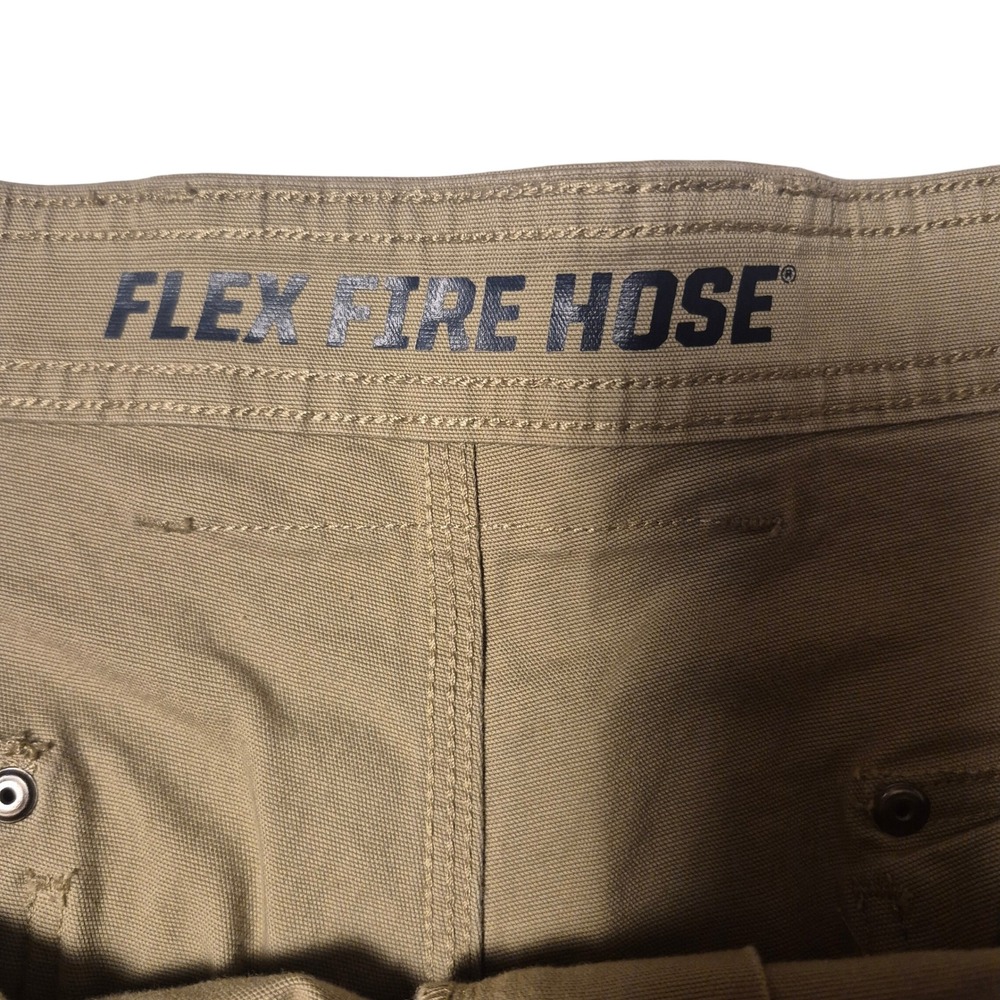 Duluth Trading Flex Fire Hose Cargo Shorts Mens 44 Khaki Utility Work - Picture 4 of 11